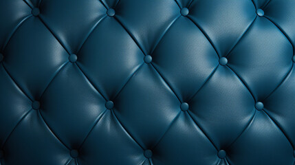 Exquisite Blue Leather Detail of a Luxurious Sofa