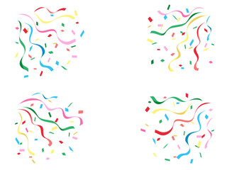 Fototapeta premium 紙吹雪のイラスト（カラフル）