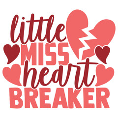 Little Miss Heart Breaker - Valentine's Day Illustration