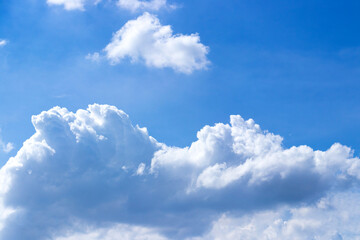 Naklejka na ściany i meble Blue sky with cloud in daylight background.
