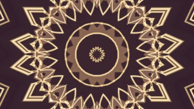 Concert Visual Kalaidoscope Mandala Pattern 3D Illustration Vj Loop premium