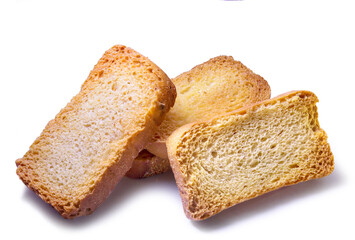 cardamom rusk Crunchy Rusk. crispy rusk, cake rusk, rava rusk is white background or Crunchy Rusk or Toast for healthy life. Toast on isolated on white background. High resolution image Сomposition