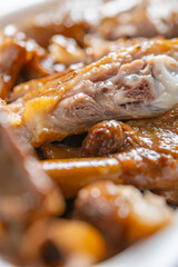 angle view box of turkey wings vertical composition
