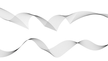 Abstract wave element for design. Digital frequency track equalizer. Stylized line art background. Vector illustration. Wave with lines created using blend tool. Curved wavy line, smooth stripe.