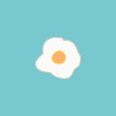 Hand drawn sunny side up egg illustration. cute greeting card design. editable vector files for all your graphic needs