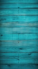 Horizontal Aqua Colored Wooden Planks Background AI Generated