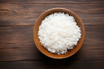 Fototapeta na wymiar Minimal Style: Rustic Bowl of Rice AI Generated