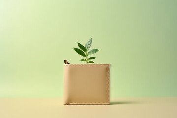 Sprouting Leafs Growing from Wallet AI Generated