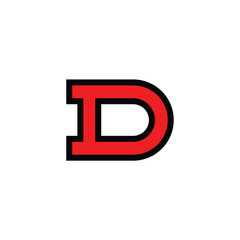 d logo design initial letter