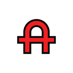 a logo design initial letter