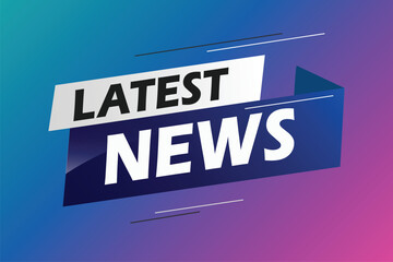 Latest news word concept vector illustration with blue lines modern futuristic 3d style for landing page template ui web mobile app poster banner flyer background gift card coupon label wallpaper	
