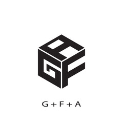 afg logo design initial letter box geometric