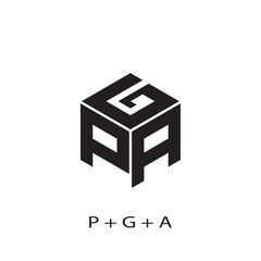 agp logo design initial letter box geometric