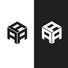 aaa logo design box geometric shape minimalist