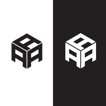 aaa logo design box geometric shape minimalist