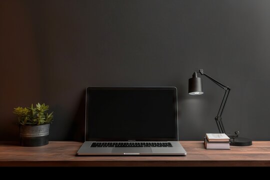 design clear i dark desk ceramic designer copy creative laptop home trendy space workplace camera Open chair background blank copy hipster business frame space grey computer screen computer display