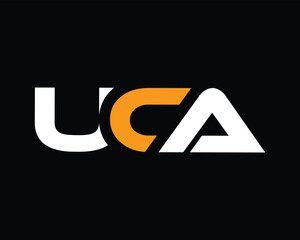 Triple Letter 'UCA' Logo Design Illustration Template.