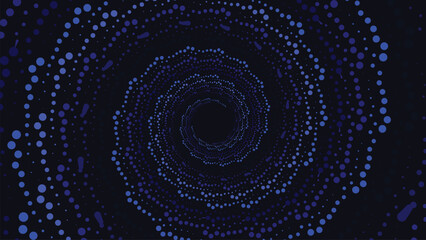 Abstract spiral vortex round background in dark blue color combination. This creative design can be used as a background.