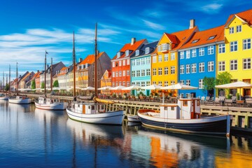 Copenhagen travel destination. Tour tourism exploring.