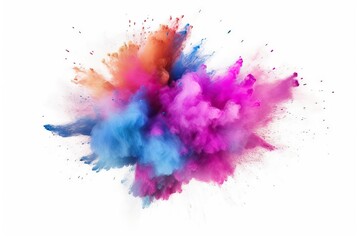 Fototapeta na wymiar paint background Abstract isolated powder splash backdrop colourful white closeup smoke dust holi Colored explosion explode powder dust Paint art Colorful fant background explosion colours abstract