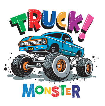 Big monster pictures vector illustration for your Tee shirt or your idea