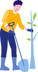 Earth Day's Character illustration