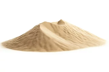 Fotobehang tropical hill white background white abstract path yellow dune background grained clipping isolated Pile mountain sand desert small coast dune clipping desert closeup isolated sand landscape beach © sandra