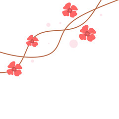 Boho Line Flower Corner