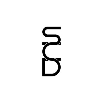 scd lettering initial monogram logo design