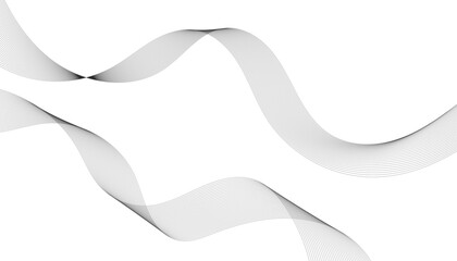 Abstract wave element for design. Digital frequency track equalizer. Stylized line art background. Vector illustration of wavy lines. Black and gray color.
