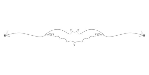 Line Art Halloween Bat