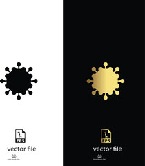 golden & black mandala design vector