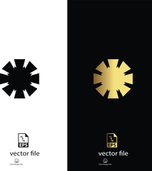 golden & black mandala design vector
