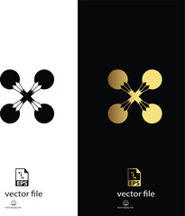 golden & black mandala design vector