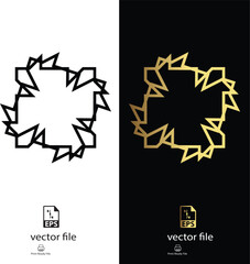 golden & black mandala design vector