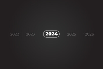2024 happy new year vector background