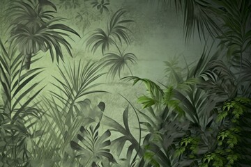Tropical wallpaper, Generative AI