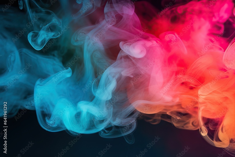 Poster art smooth smoke dynamic flowing colourful effect mystic background sem background motion blue air c