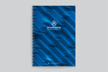 Company notebook cover design and blue color