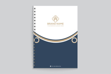 Company notebook cover design and blue color