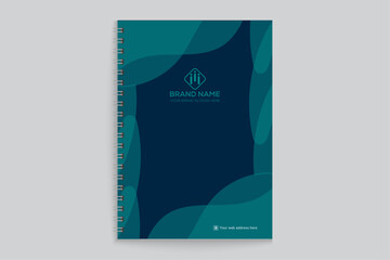 Clean style modern notebook cover template