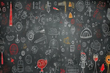 board teacher background stem school blackboard childhood chalk teacher - obrazy, fototapety, plakaty