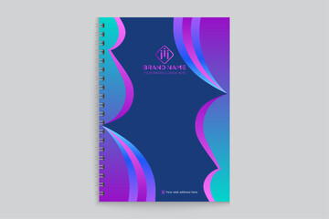 Gradient  color  notebook cover template