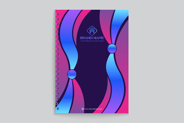 Gradient  color  notebook cover template