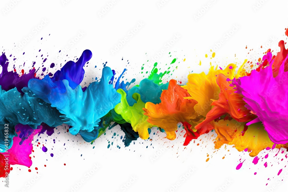 Poster page red border colours spill colours watercolor colours border/background texture multi paint frame