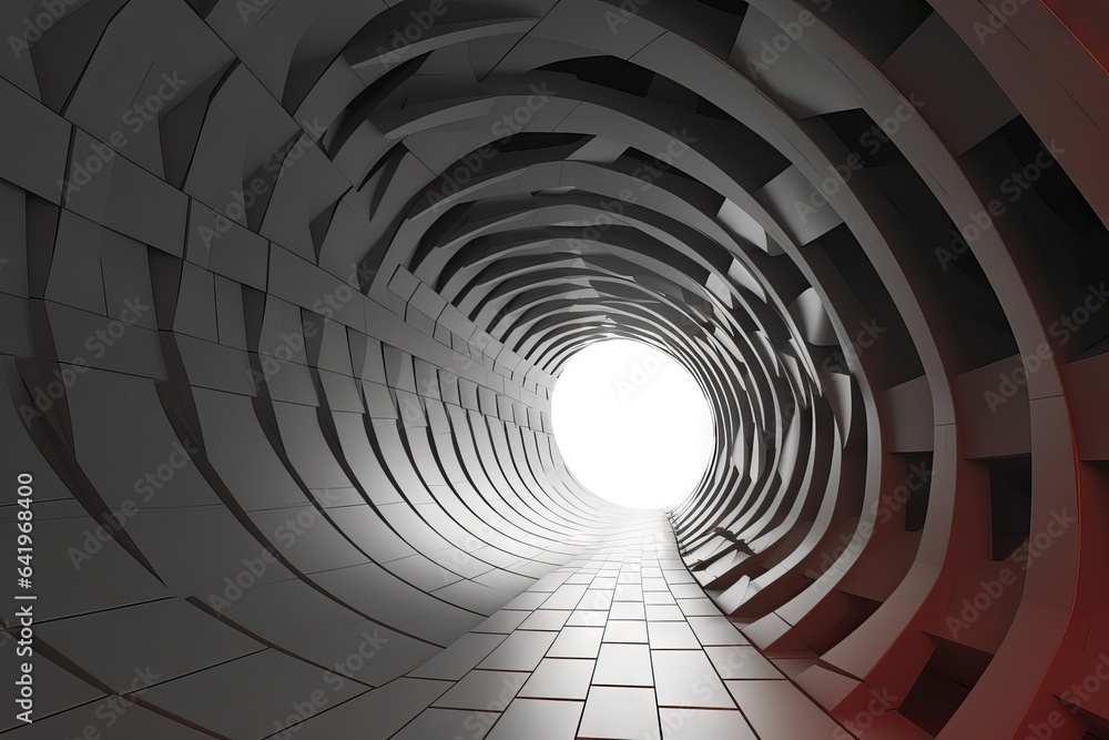 Poster architectural construction three-dimensional business perspective urban abstract background tunnel m