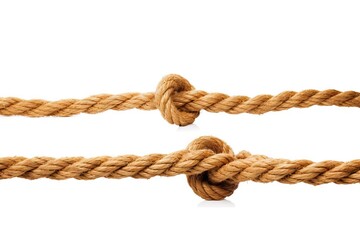 Fototapeta premium sea cord bend background loose safety background shipping white isolated na ocean net rope sailing knot cable Ship boat marin ropes lasso line rough hitch ship noose isolated white knot sailor loop