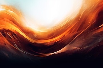 card graphic abstraction fashion creativity presentation blurry business wave light elegant shadow smoke Amazing contemporary sun Abstract background eddy orname flames orange Waves wallpaper style - obrazy, fototapety, plakaty