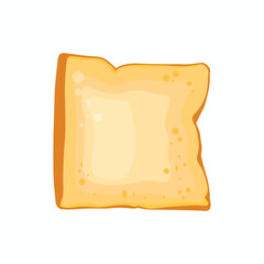 Vector illustration single or set traditional classic bread in cartoon flat style. White wheat flour baking. Crisp Loaf. Nutrition product, isolated on white background. Healthy product logo or icon