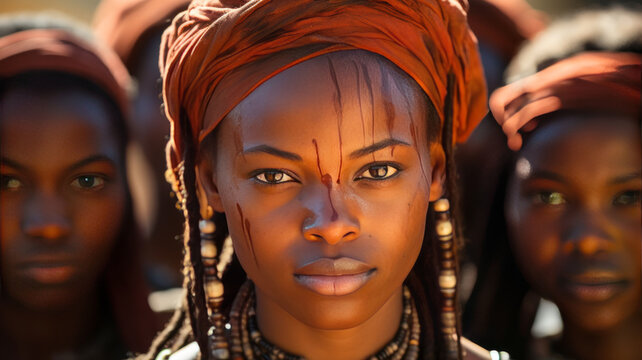 Himba traditional tribes.generative ai